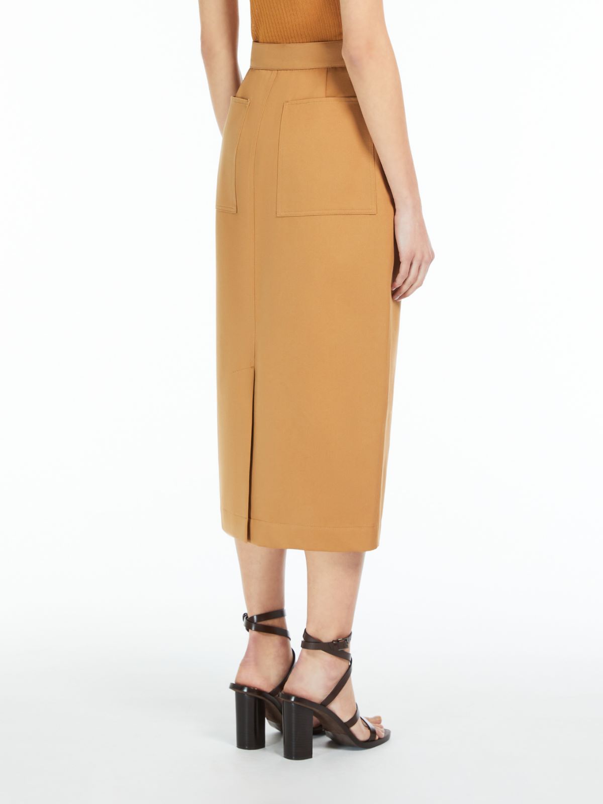 Cotton dungarees-style skirt