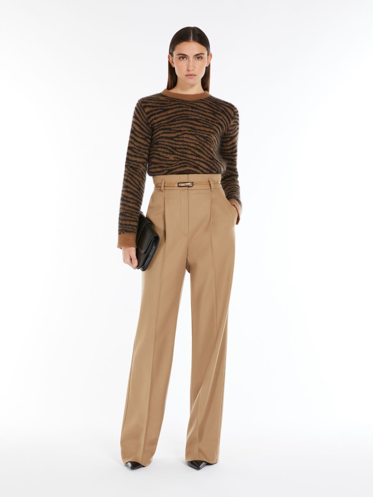 Wool drap trousers