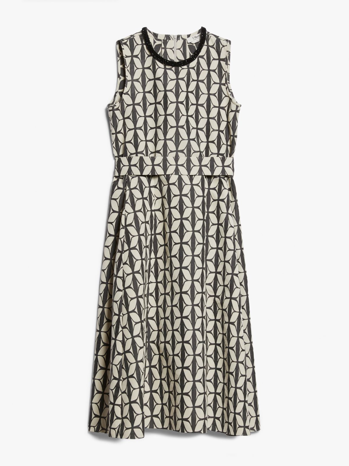 Cotton jacquard midi dress