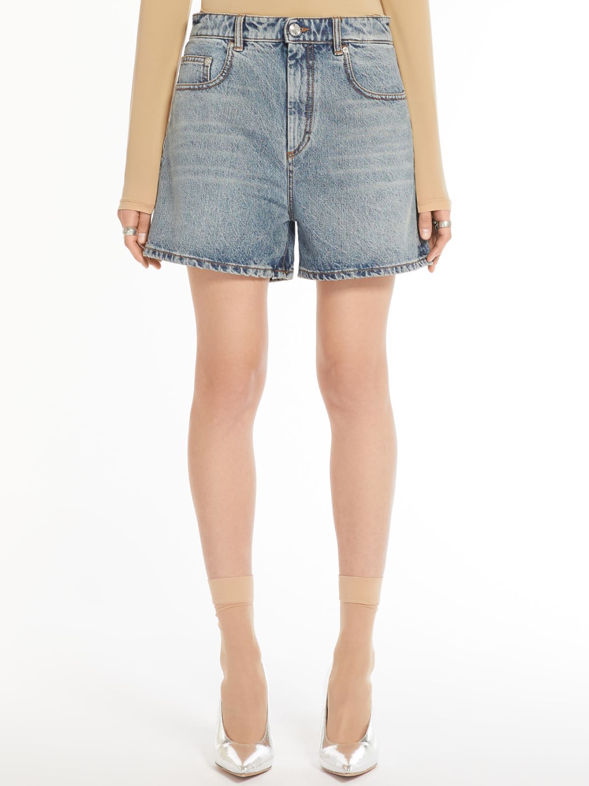 Denim Bermuda shorts
