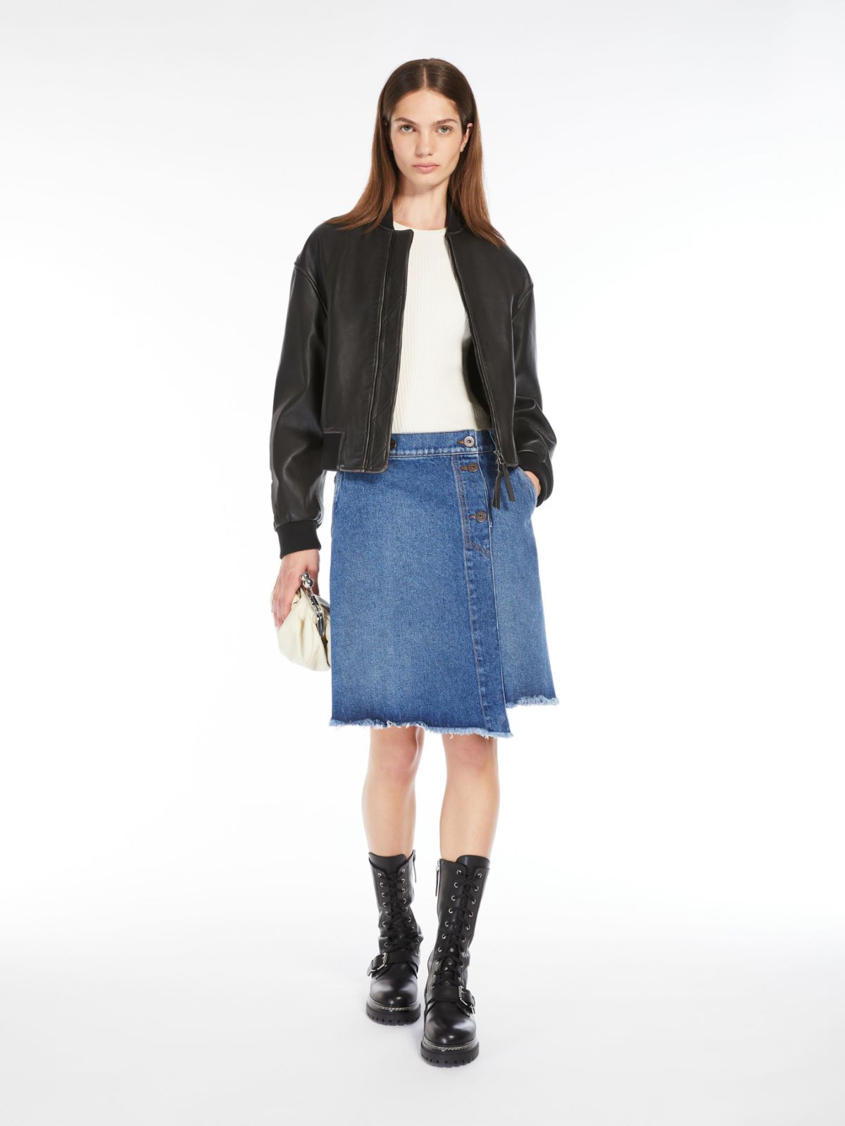 Nappa leather bomber jacket