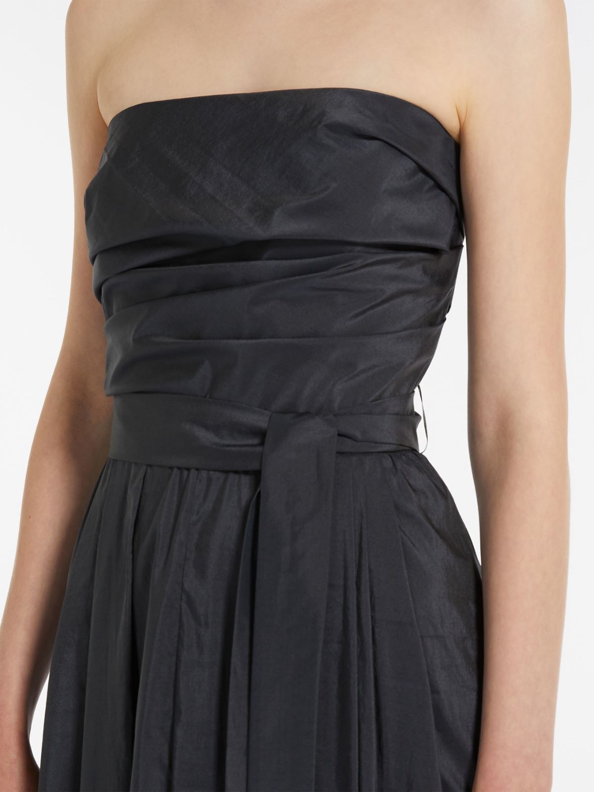 Draped bustier dress
