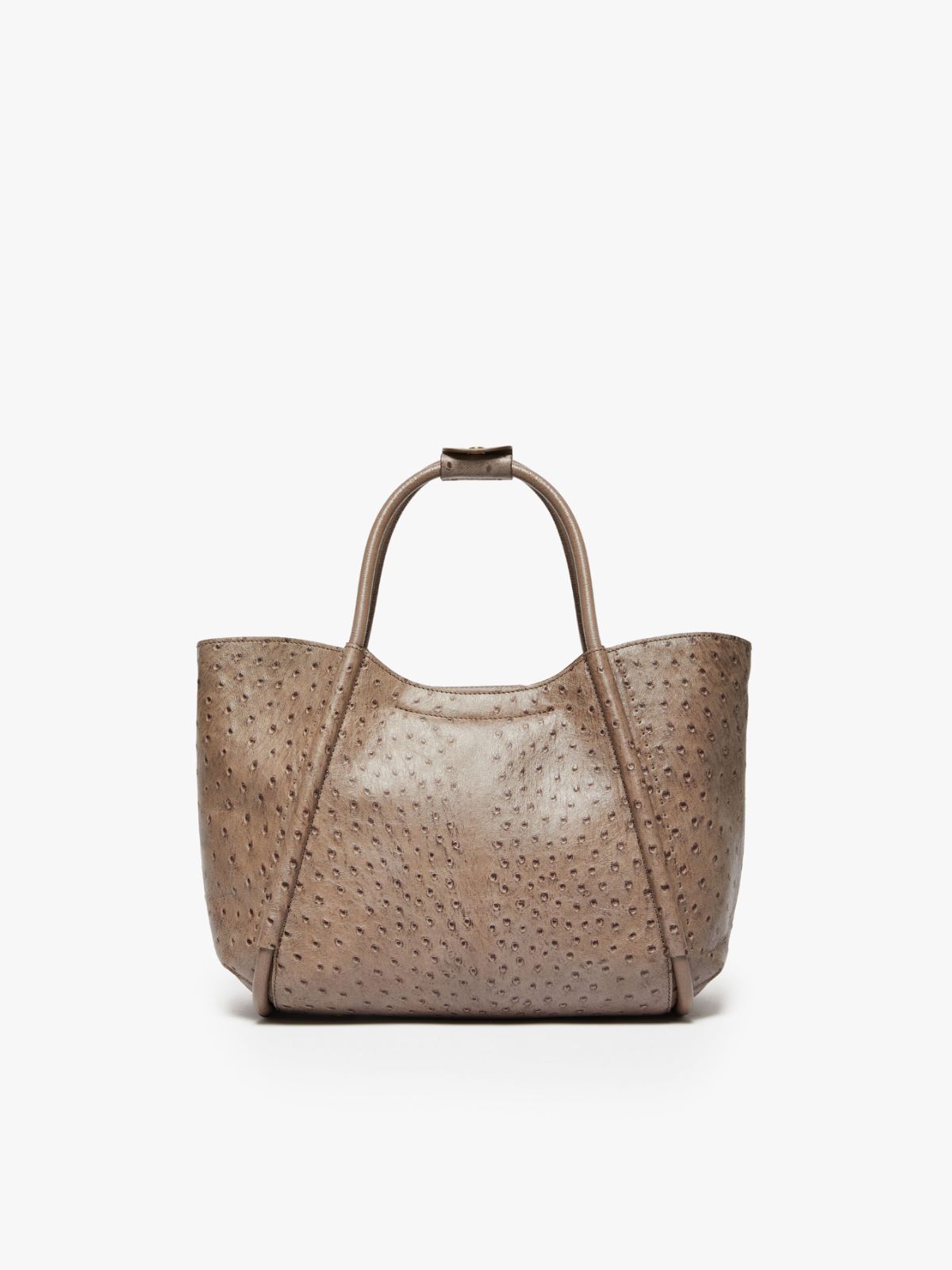 Small ostrich-print leather Marine Bag