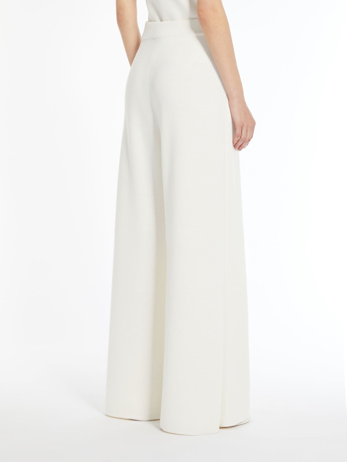 Wide-leg wool trousers
