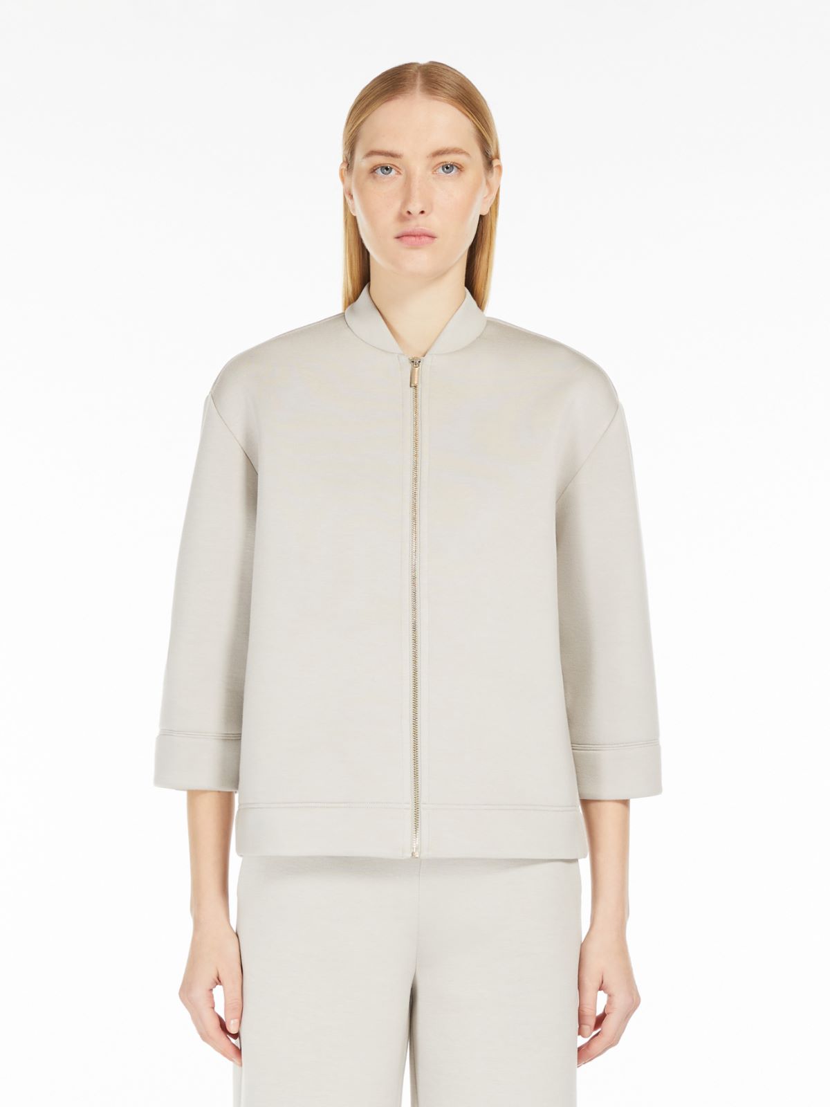 Bomber jacket in scuba jersey