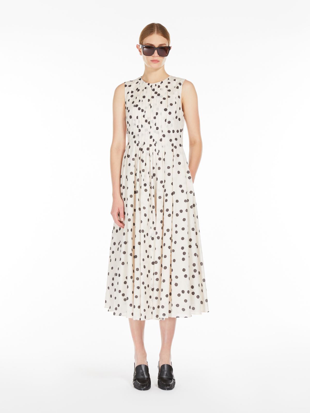 Printed cotton voile dress
