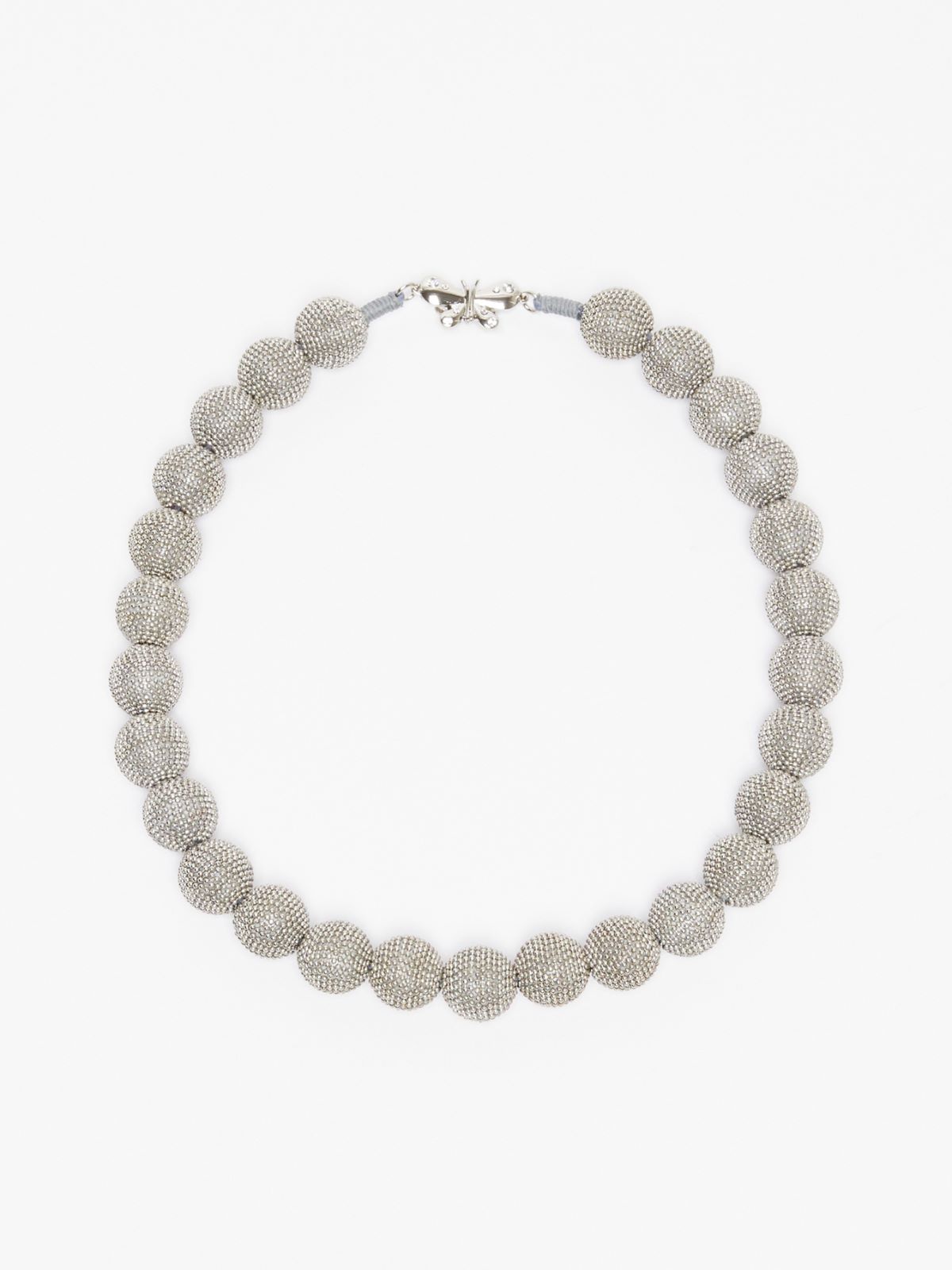 Ball-adorned choker necklace