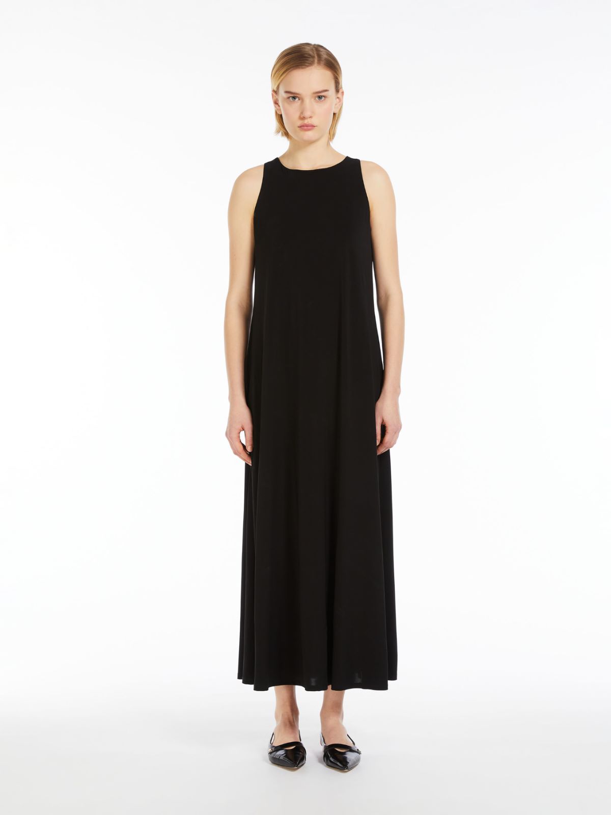 Stretch jersey A-line dress