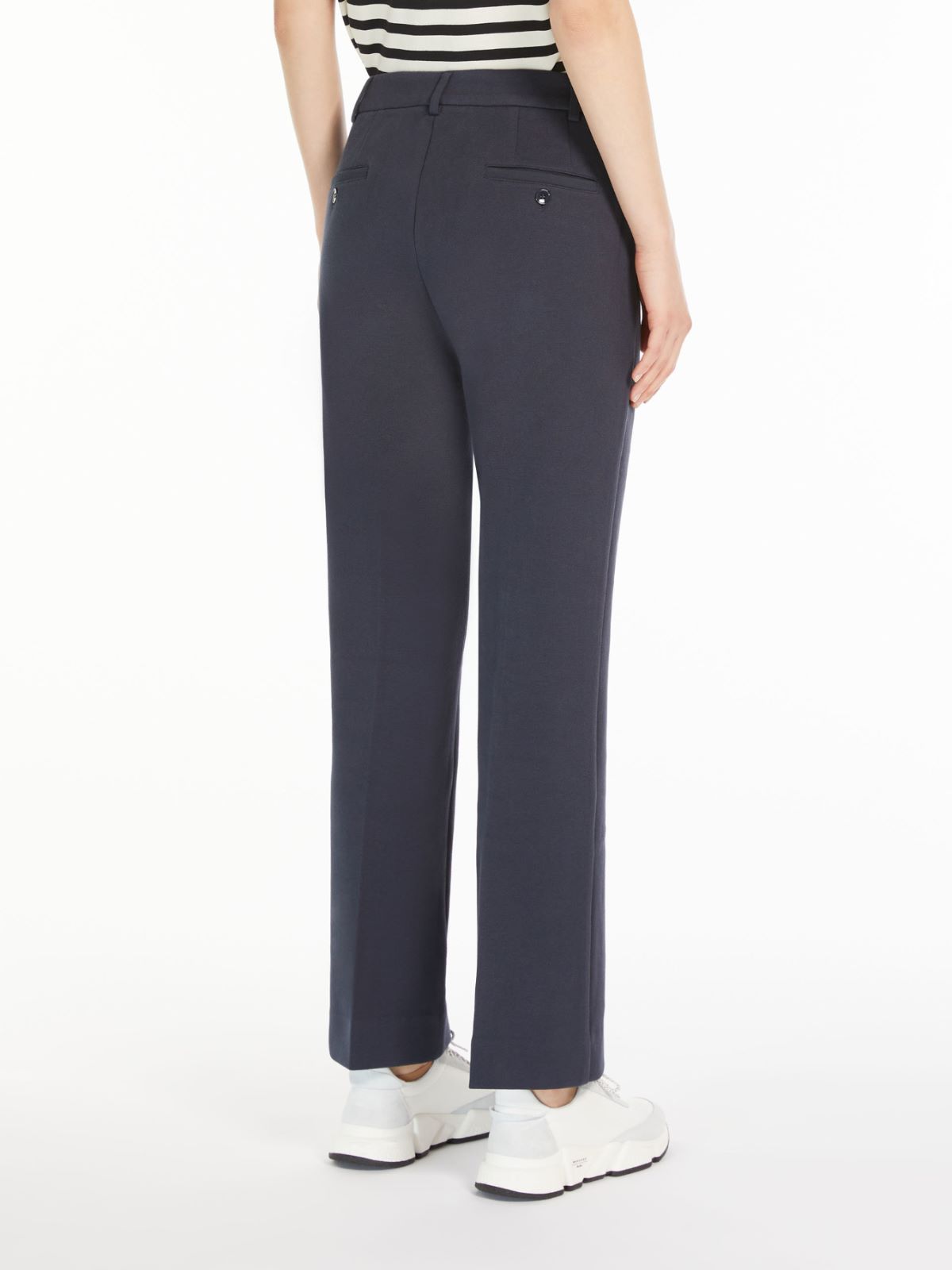 Piqué jersey trousers