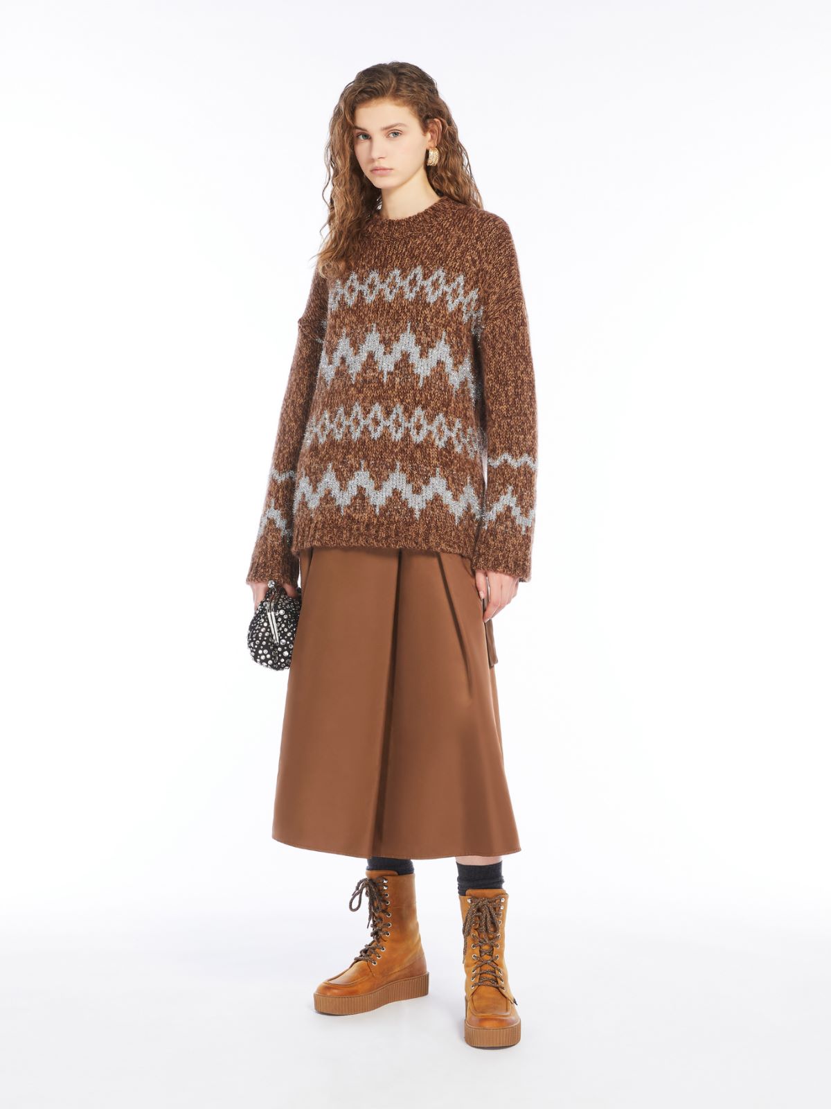 Jacquard mohair sweater