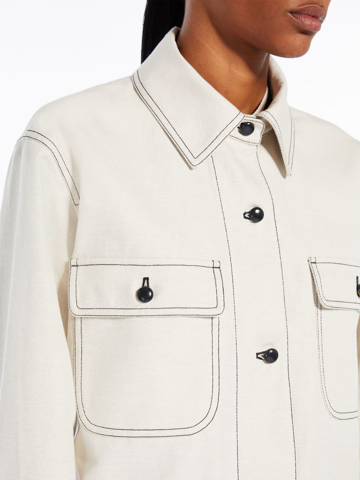 Cotton and linen drill jacket