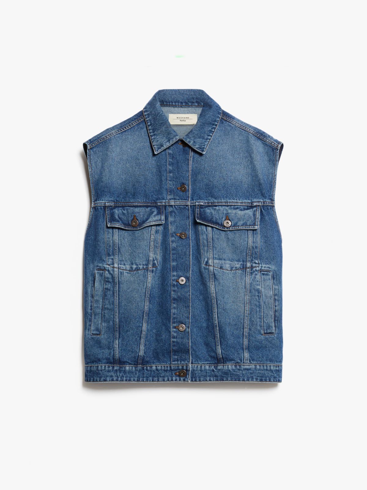 Cotton denim gilet