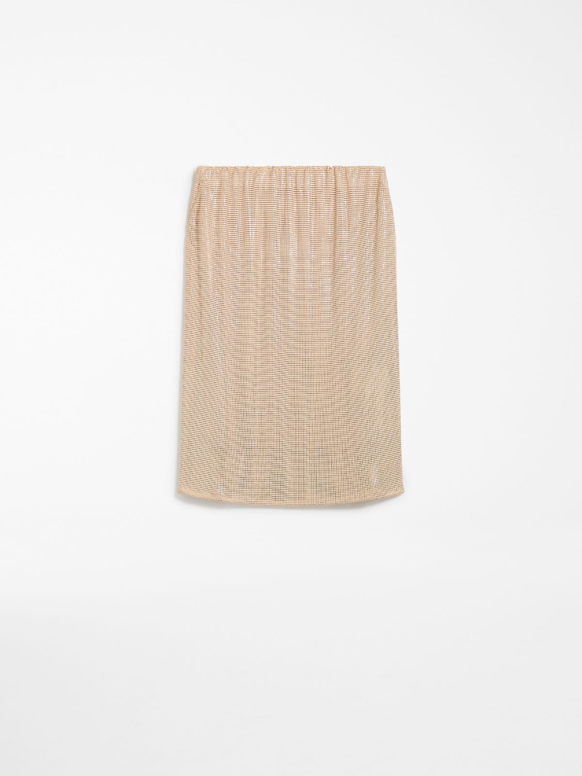 Metallic knit skirt