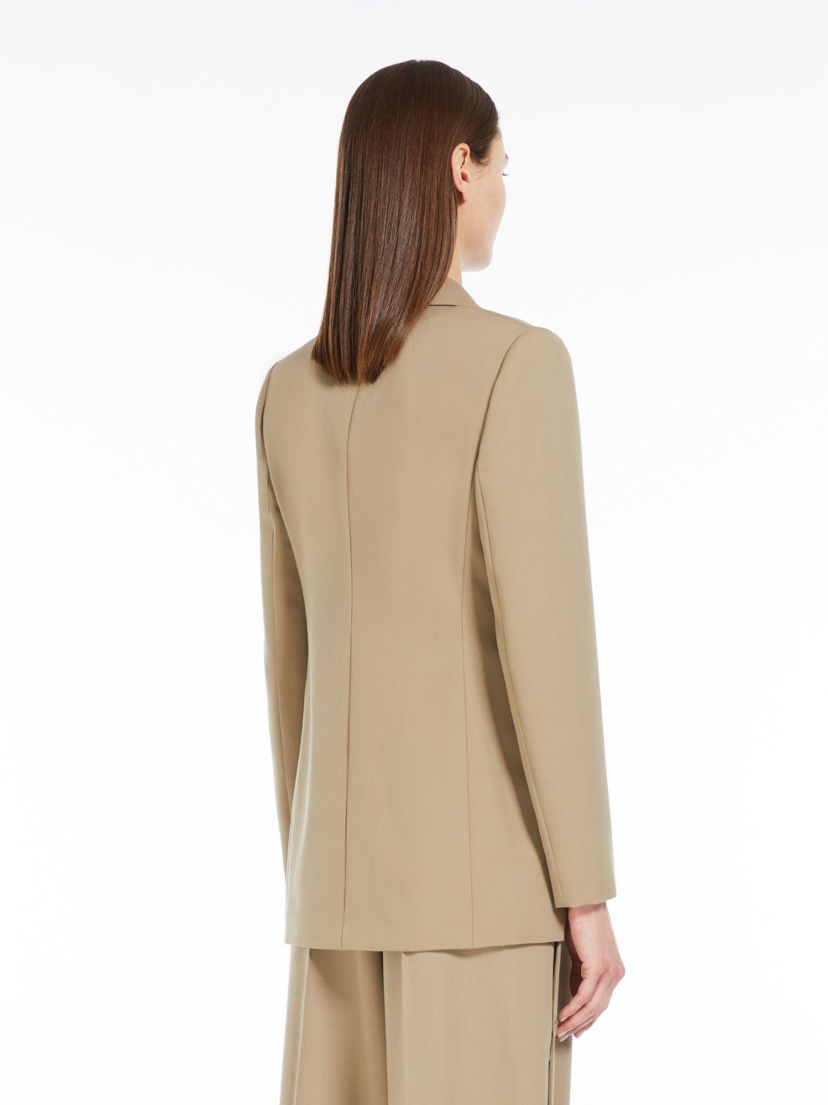 Wool and mohair semi-fitted blazer