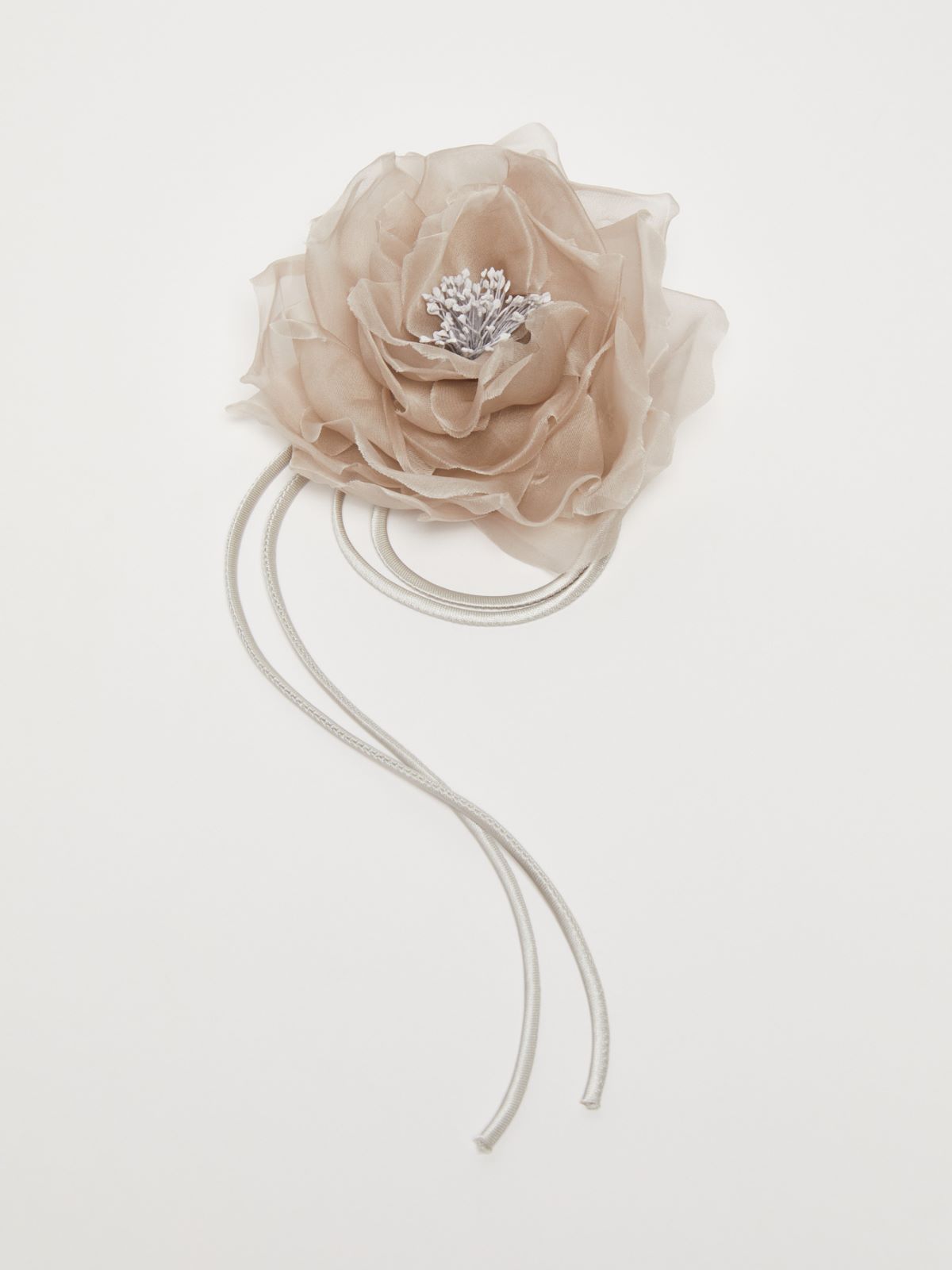 Silk floral brooch