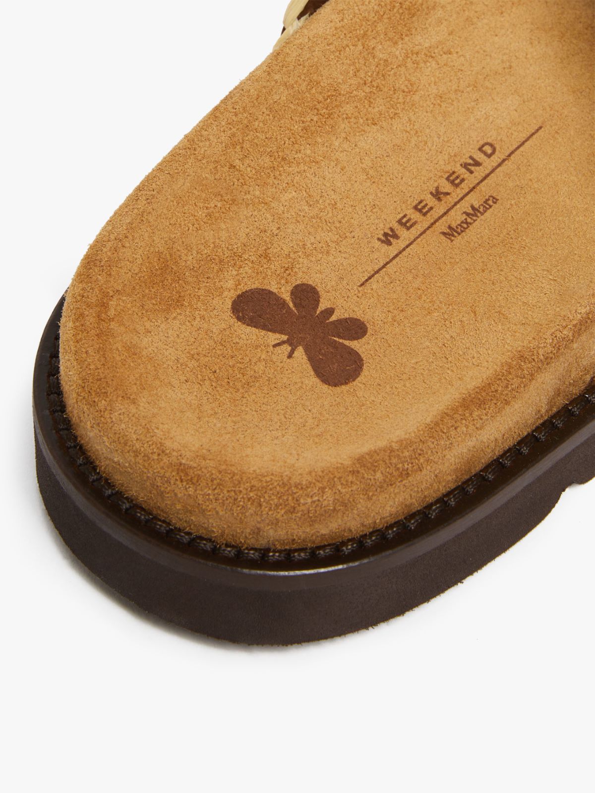 Cuoietto leather and raffia sandals