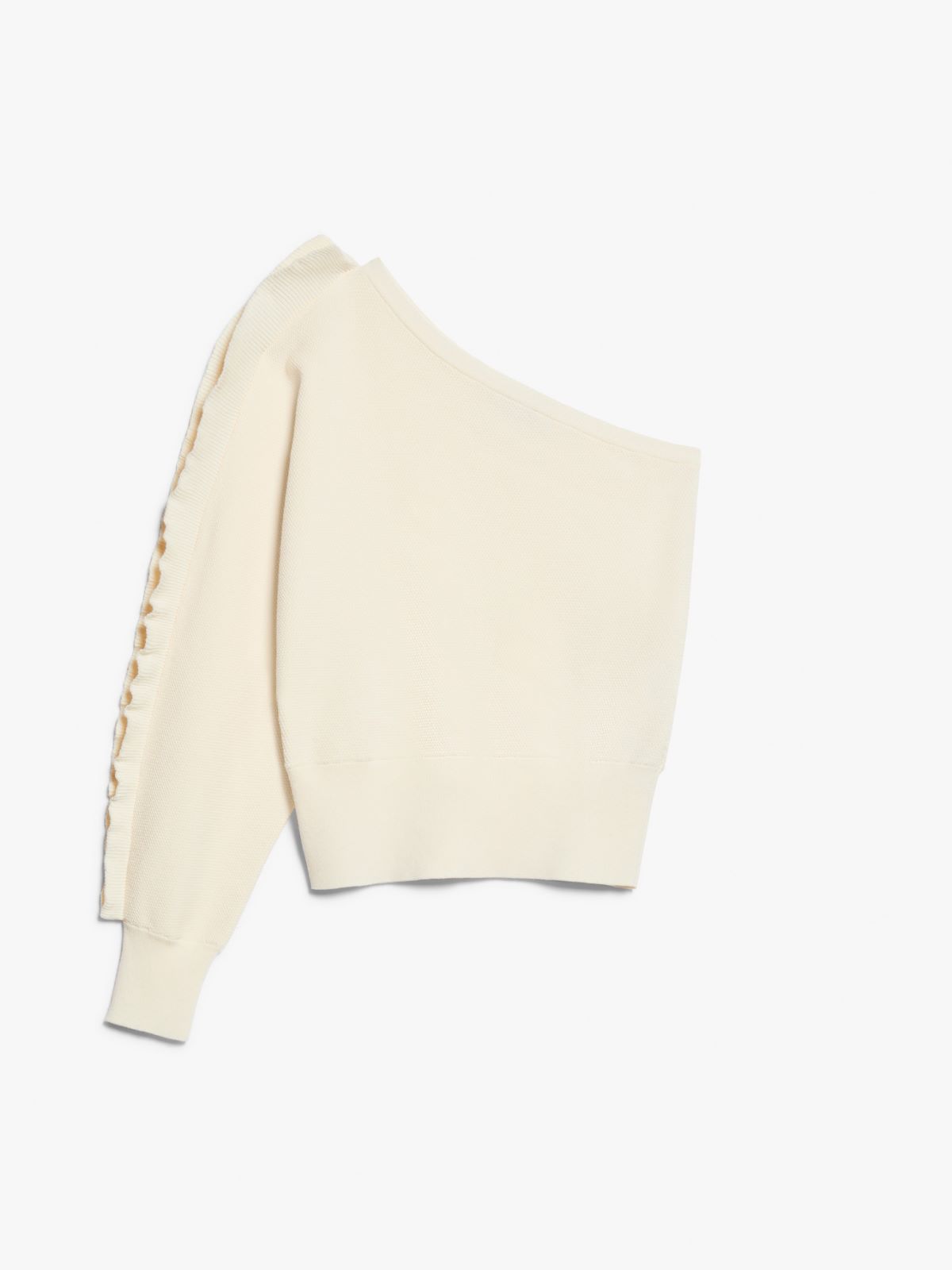 One-shoulder viscose jumper