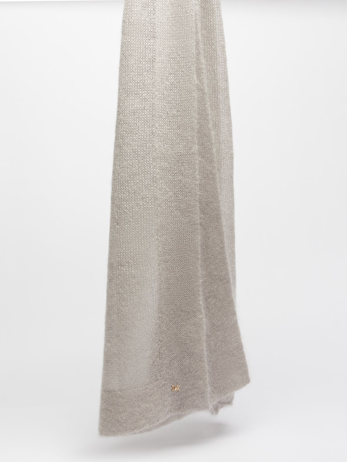 Colour-block scarf in mohair and silk