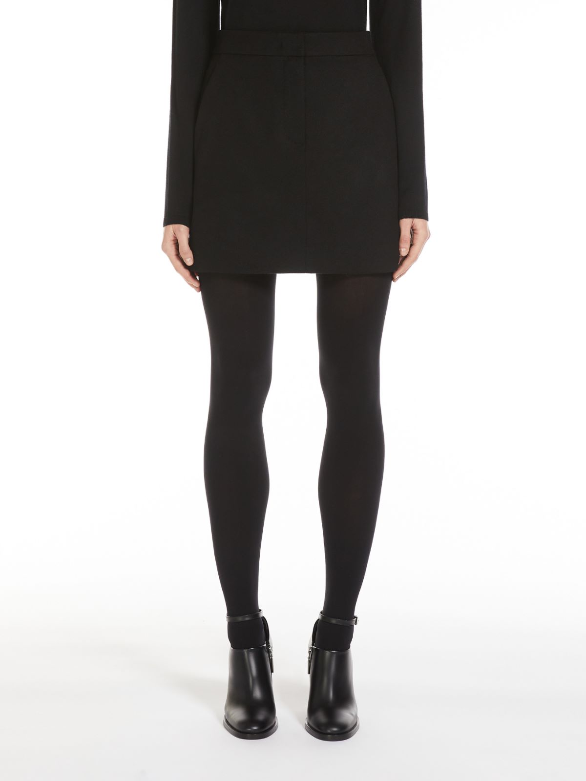 Camel drap mini skirt