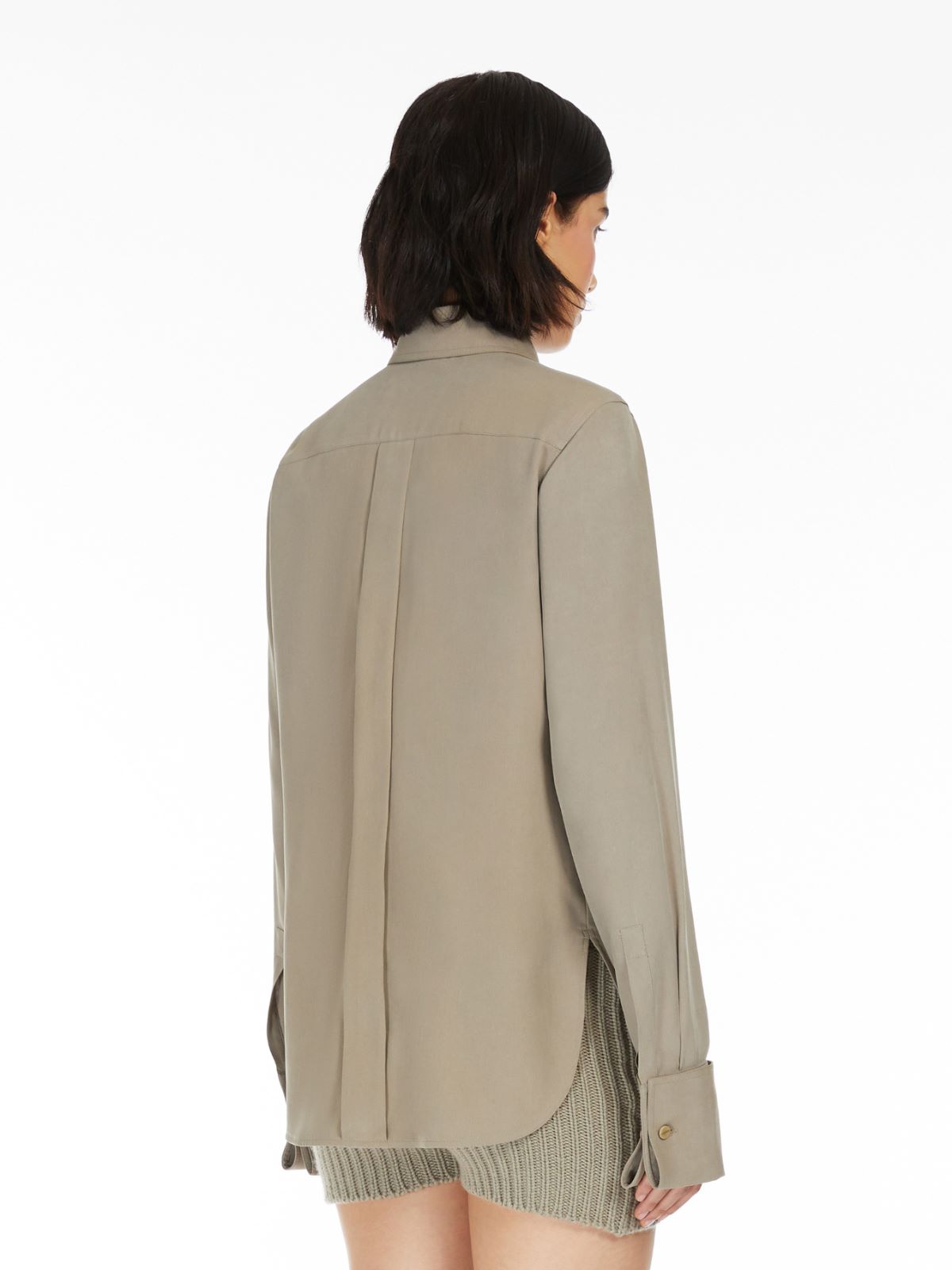 Classic silk canvas shirt