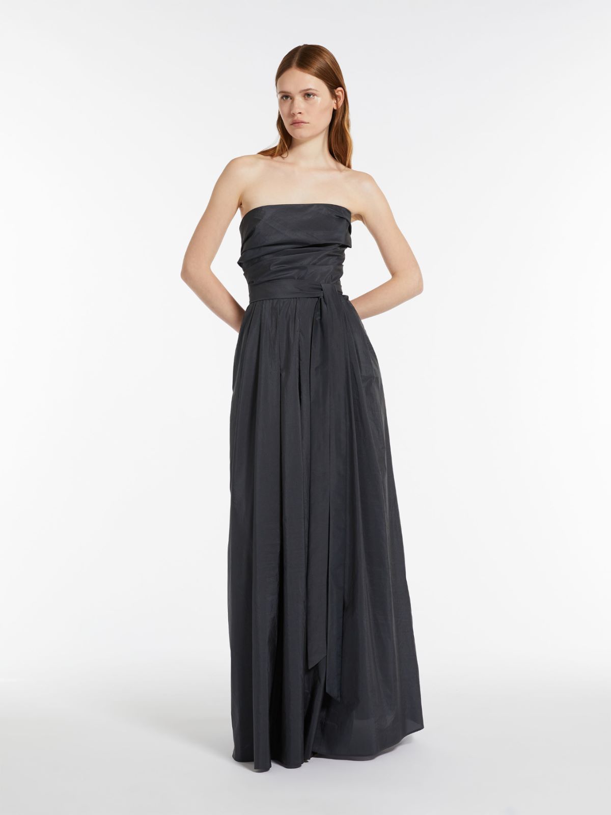 Draped bustier dress