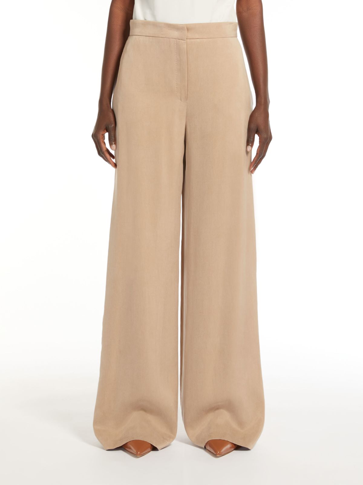 Flowing satin trousers