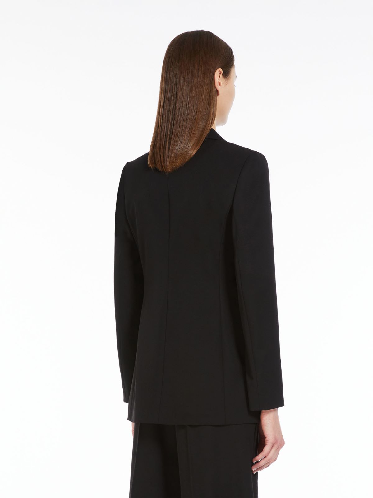 Wool and mohair semi-fitted blazer