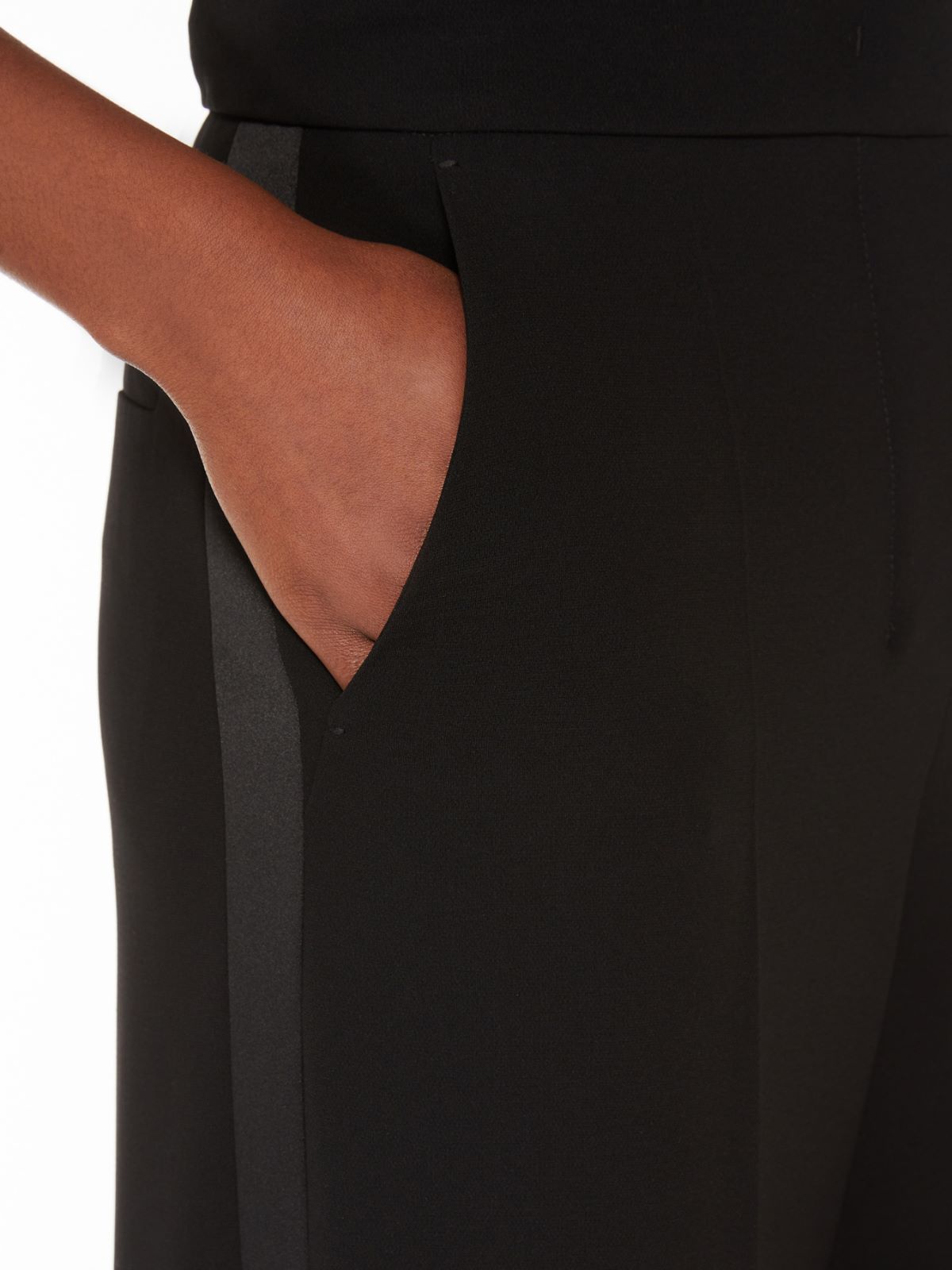 Straight cady trousers