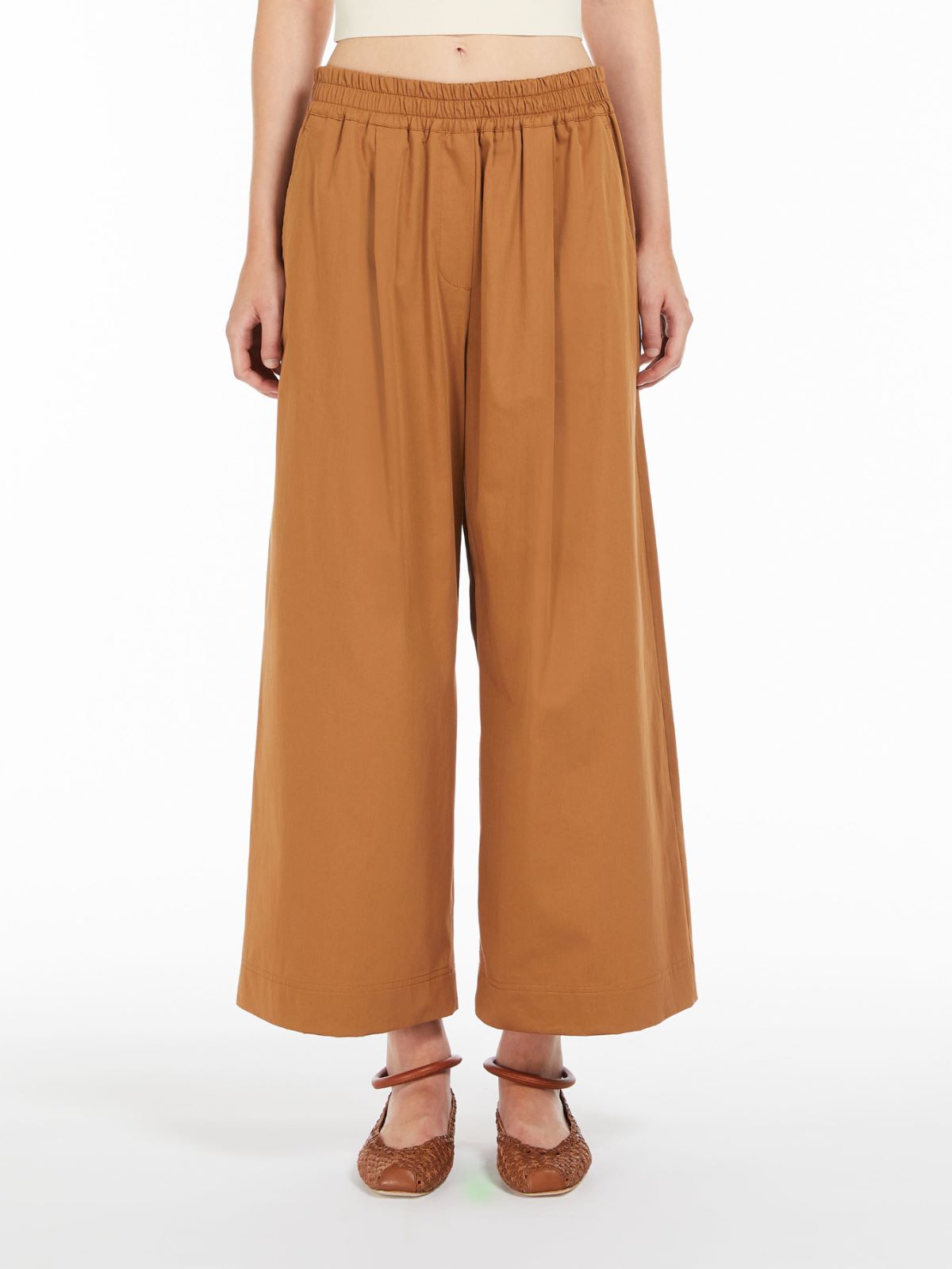 Cotton sateen trousers
