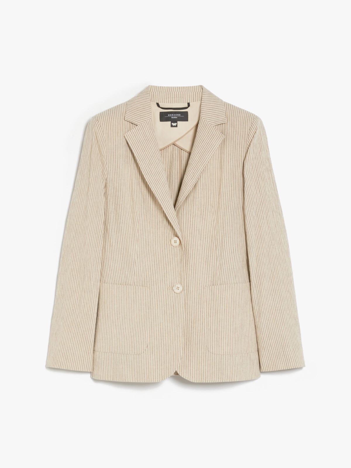 Cotton and linen seersucker blazer