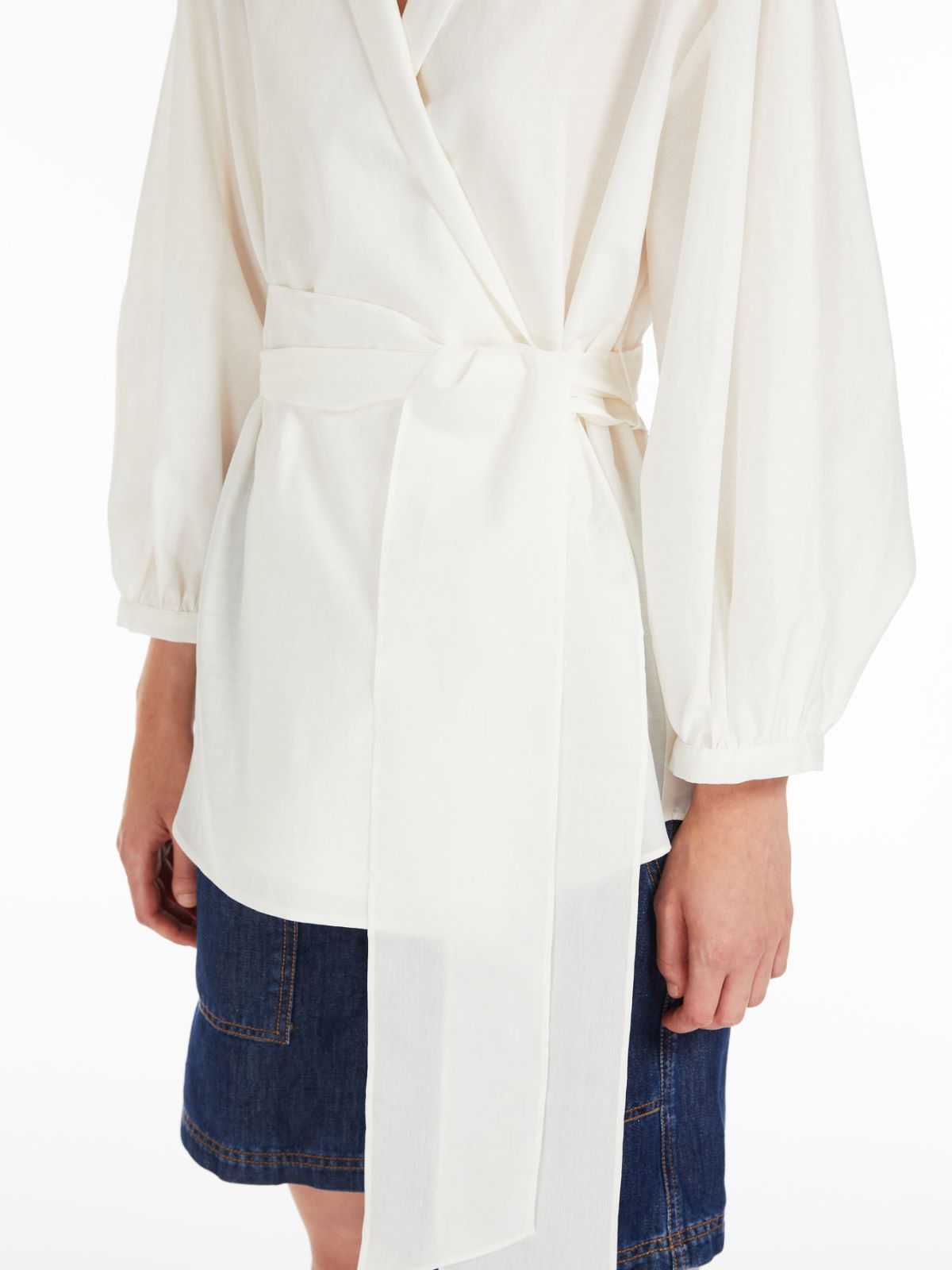 Cotton and silk canvas shirt