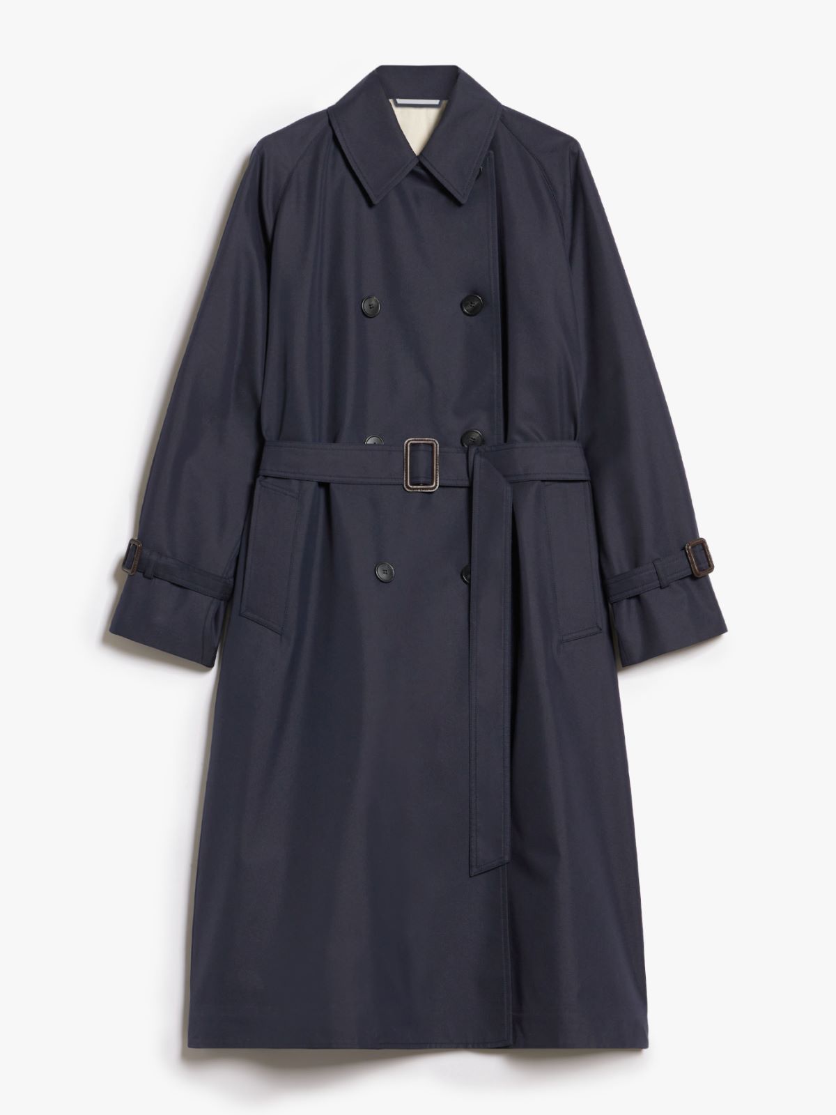 Reversible water-repellent fabric trench coat