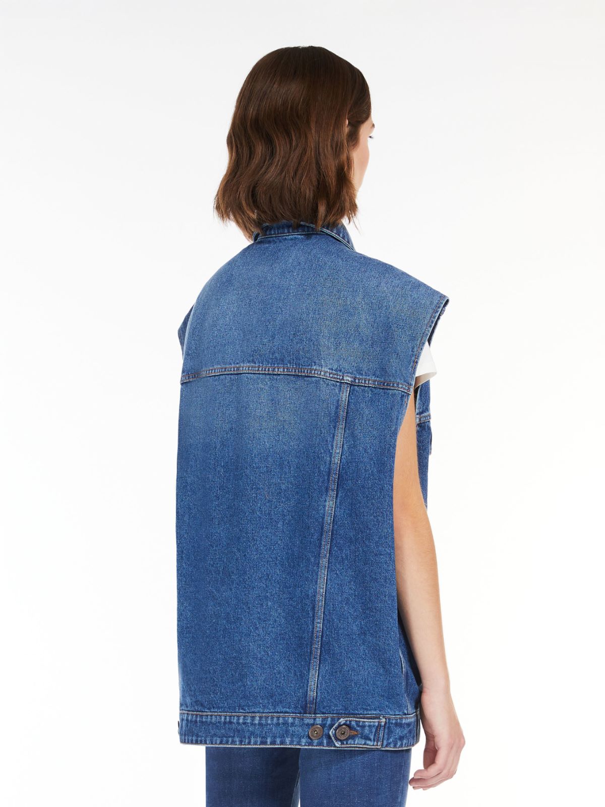 Cotton denim gilet