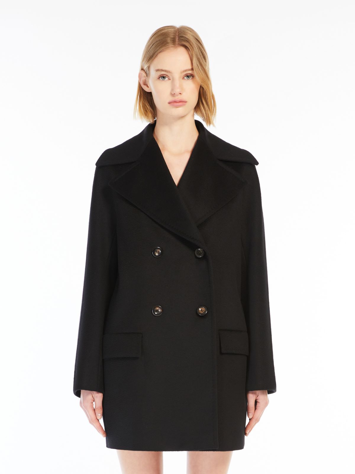 Wool double-breasted pea coat