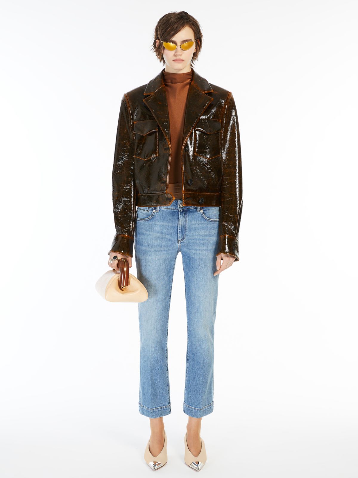 Perfect mini flare 5-pocket trousers