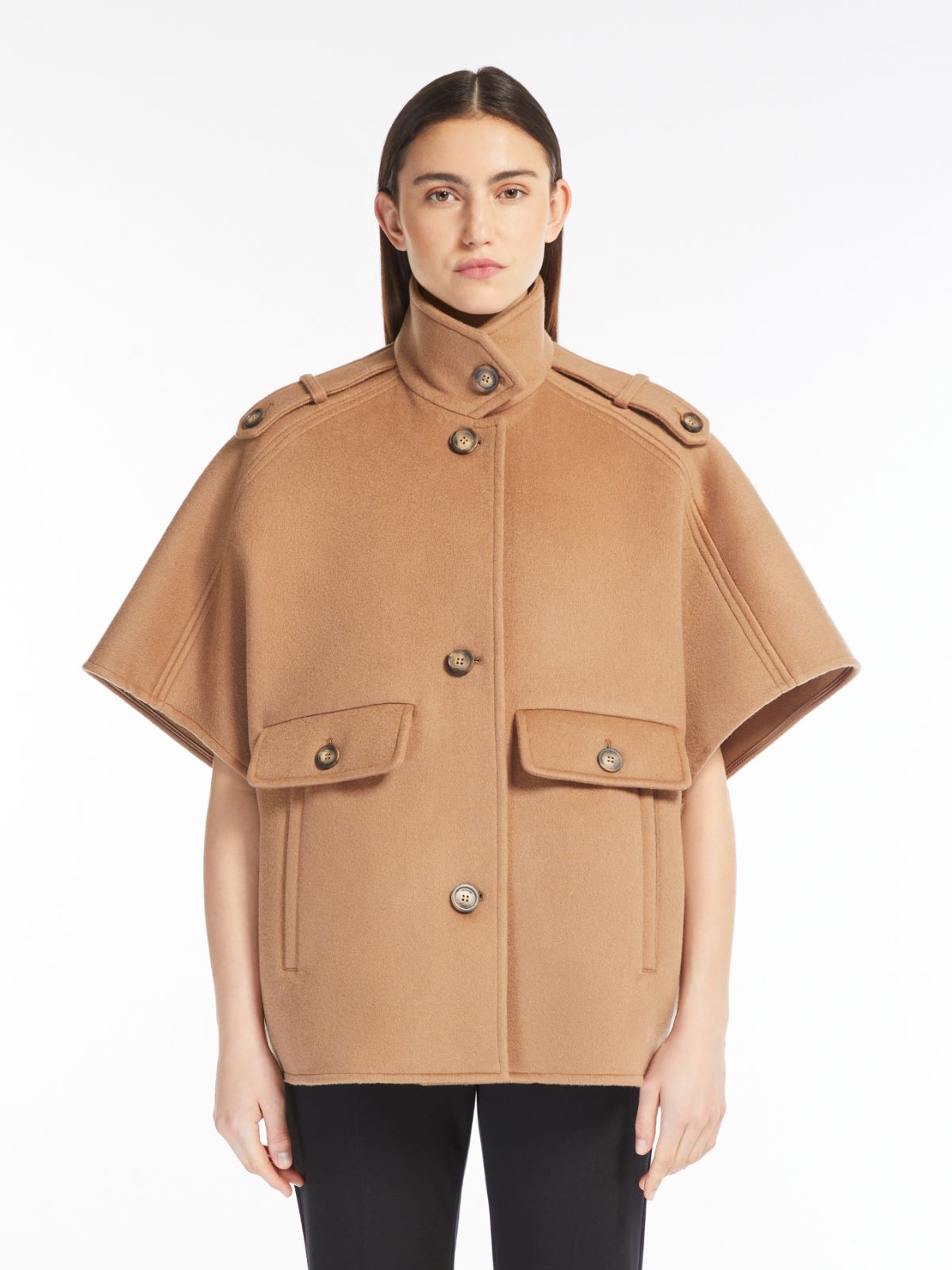 Lightweight cashmere cape