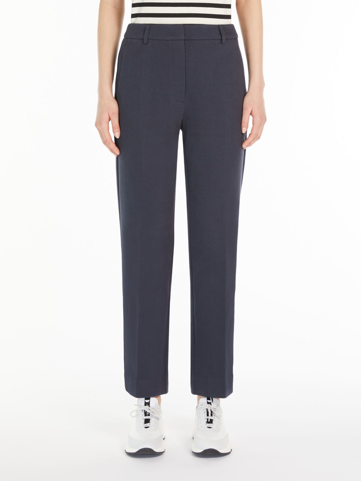 Piqué jersey trousers