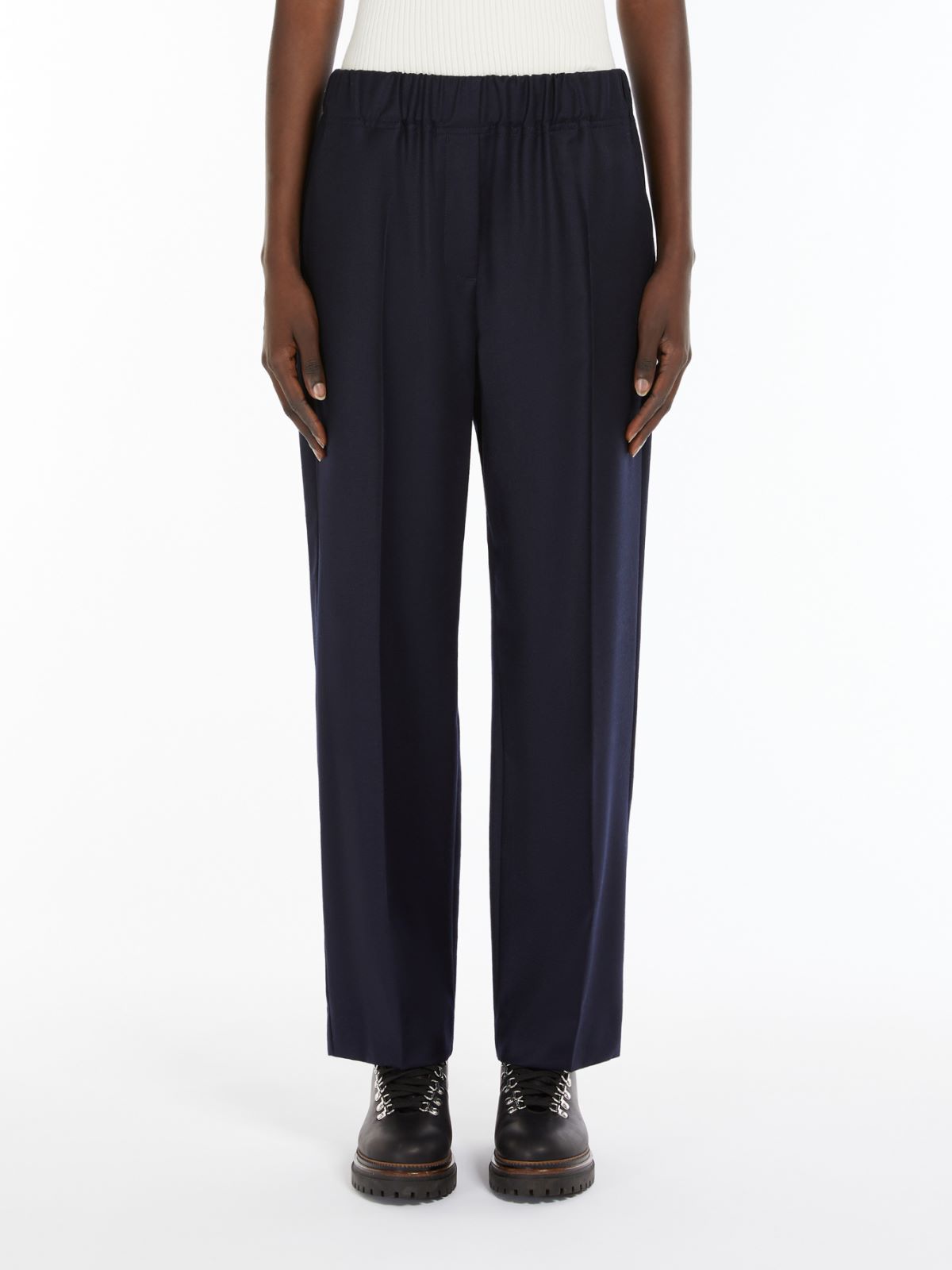 Comfort-fit flannel trousers