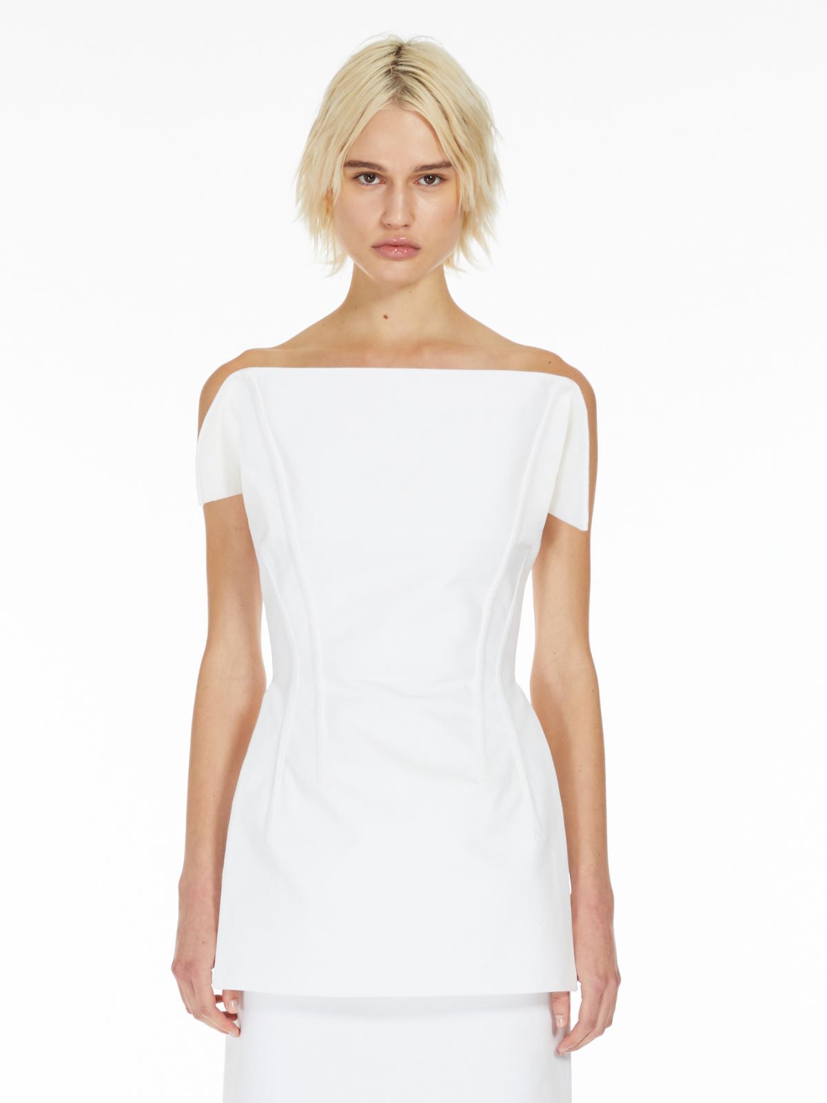 Asymmetric sleeveless top
