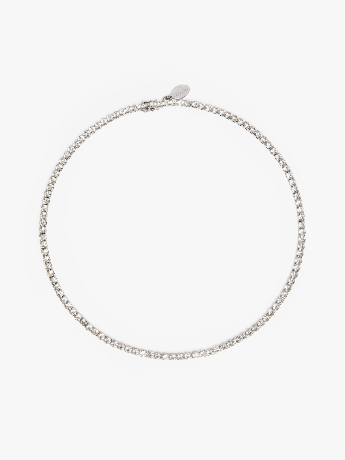 Rhinestone-adorned tennis necklace