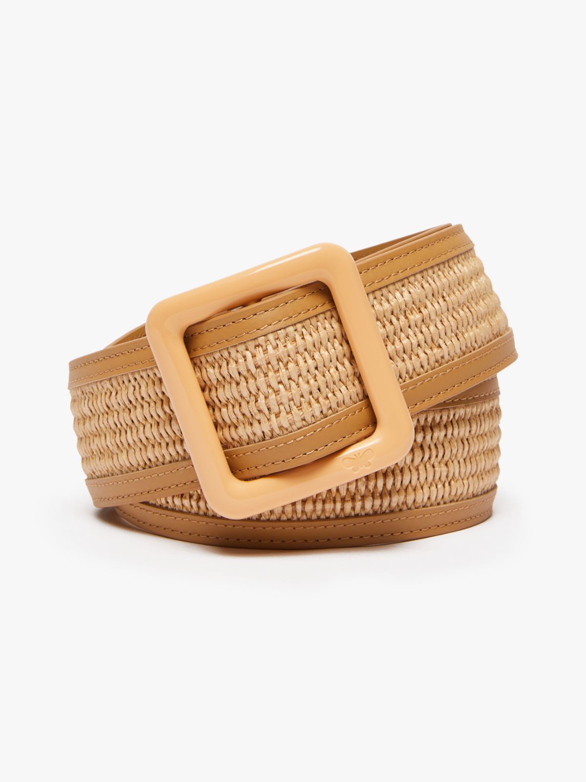 Nylon and cotton raffia belt