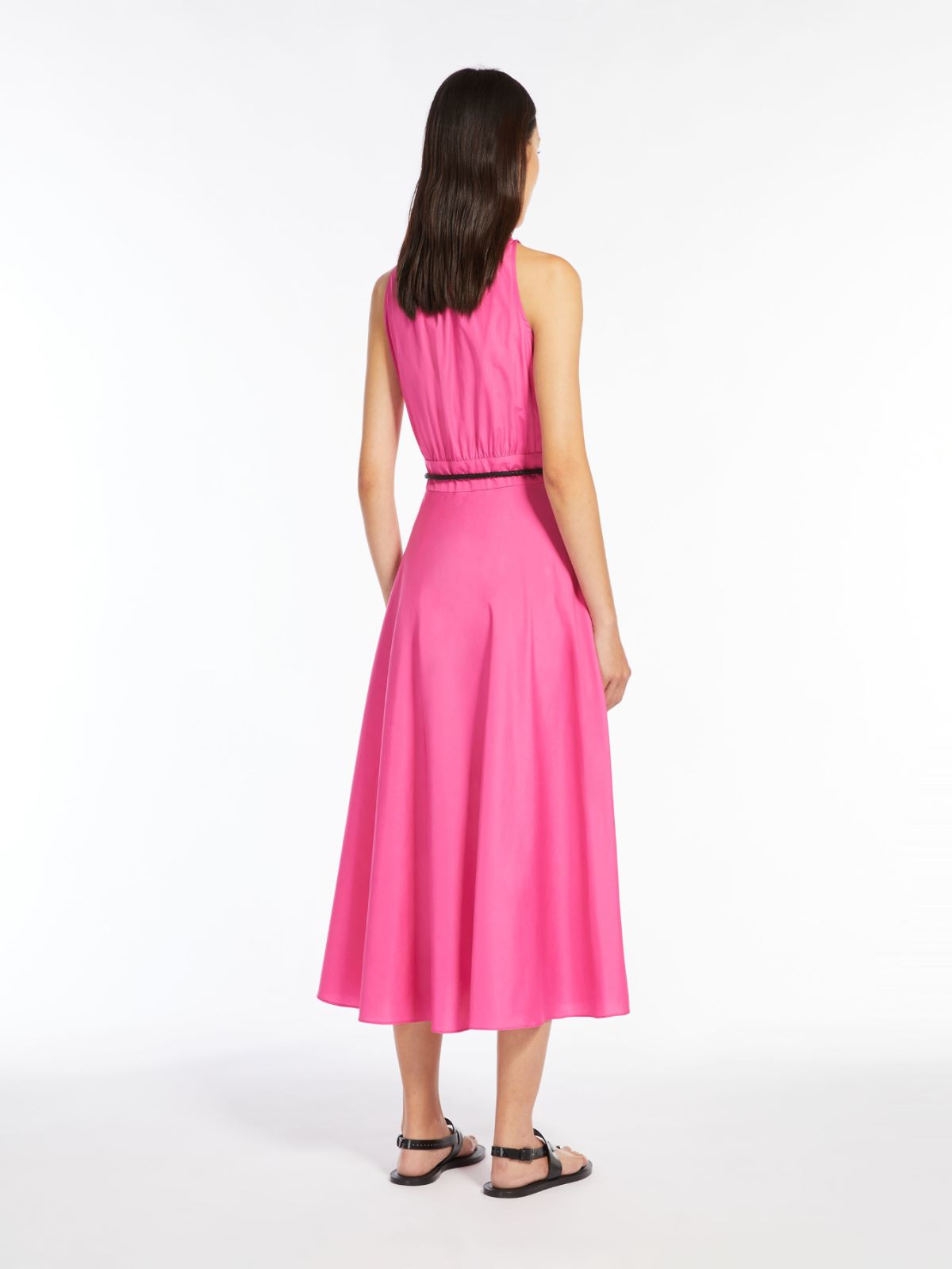 Cotton poplin polo dress