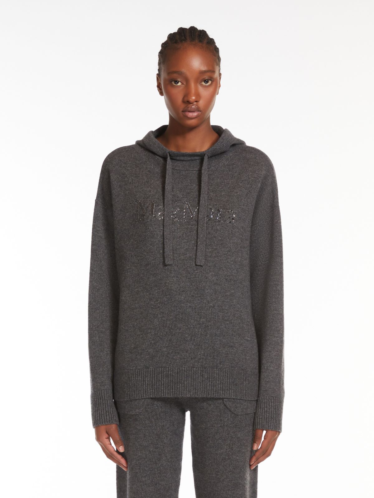 Wool and cashmere knit sweatshirt