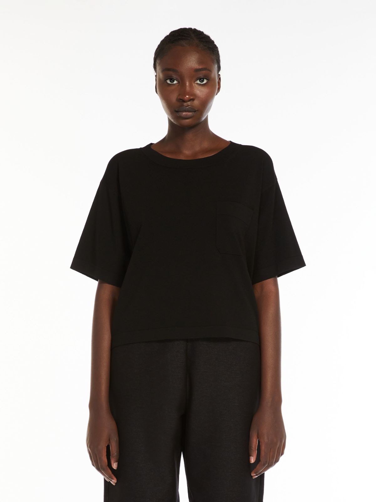 Viscose yarn boxy sweater