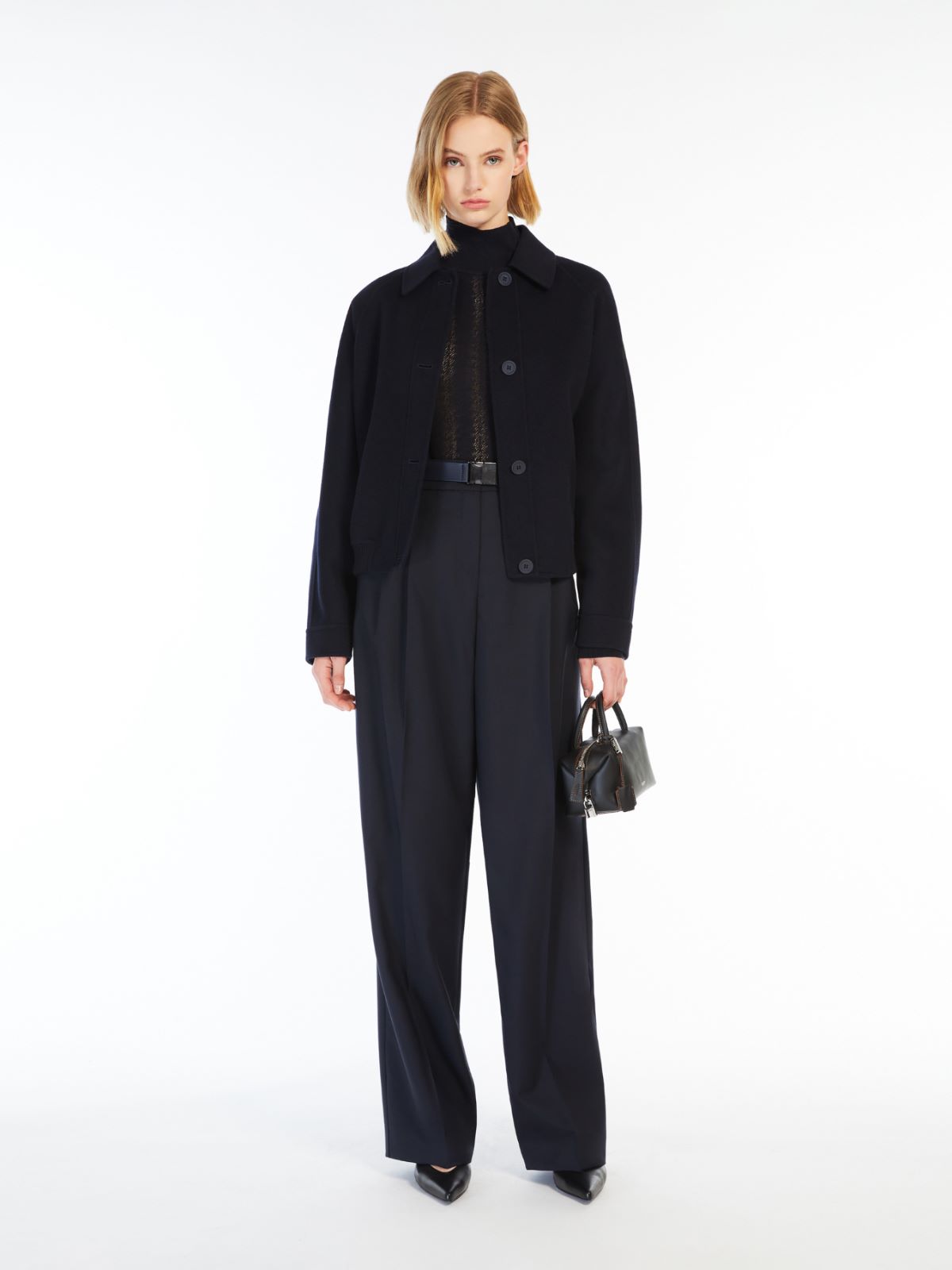 Gabardine wool trousers