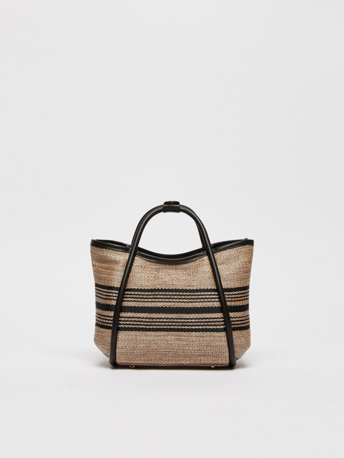 Jacquard raffia fabric extra-small Marine bag
