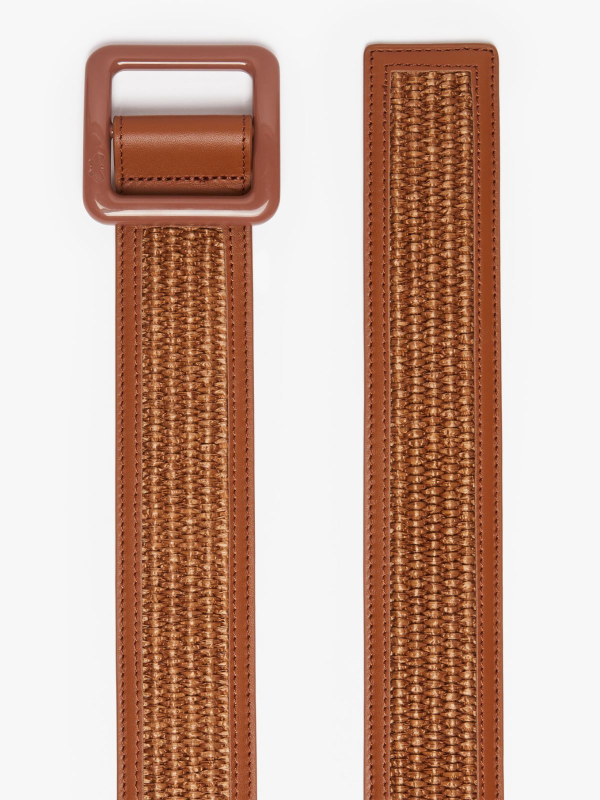 Nylon and cotton raffia belt