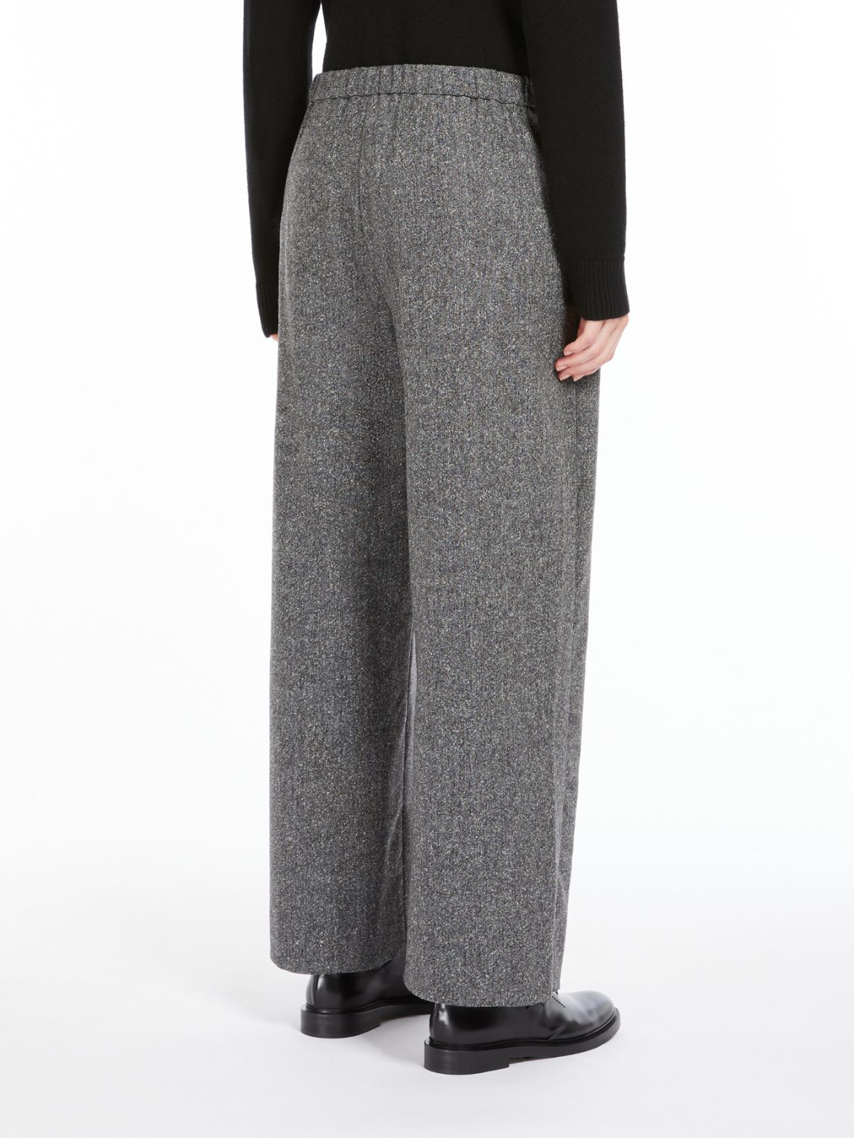 Wool buttoned jogging trousers