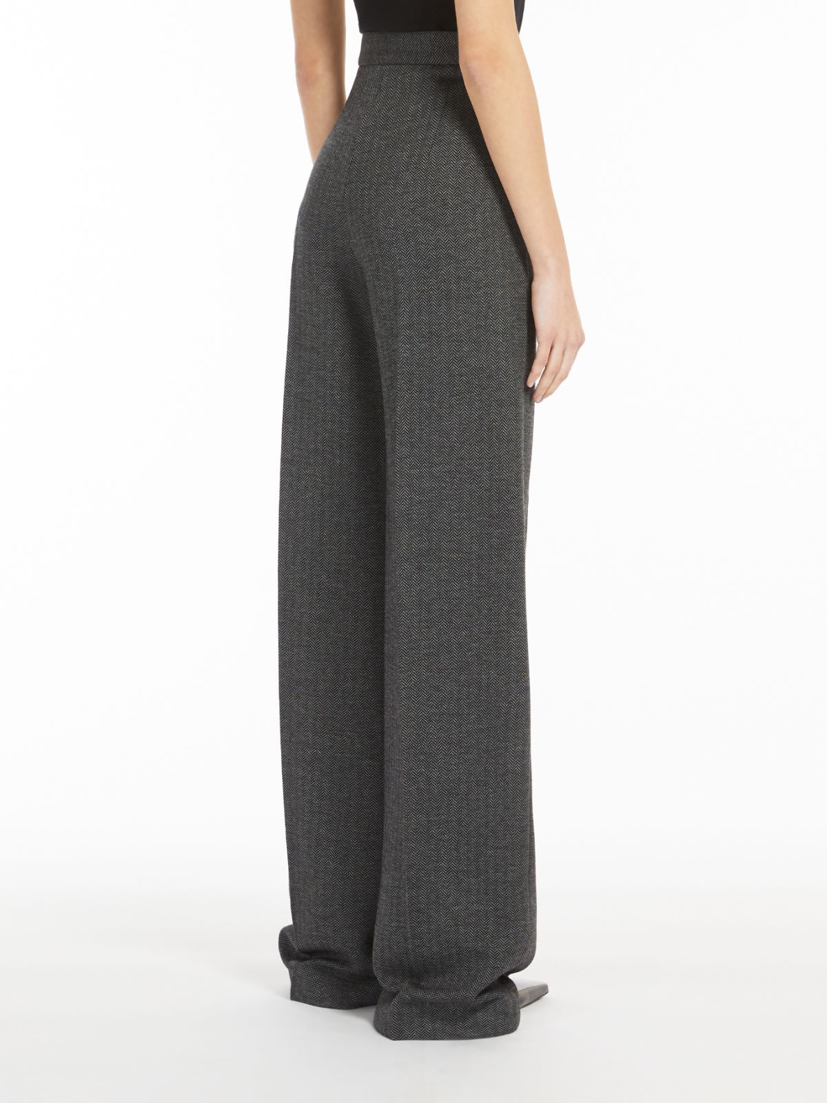 Wide jersey trousers