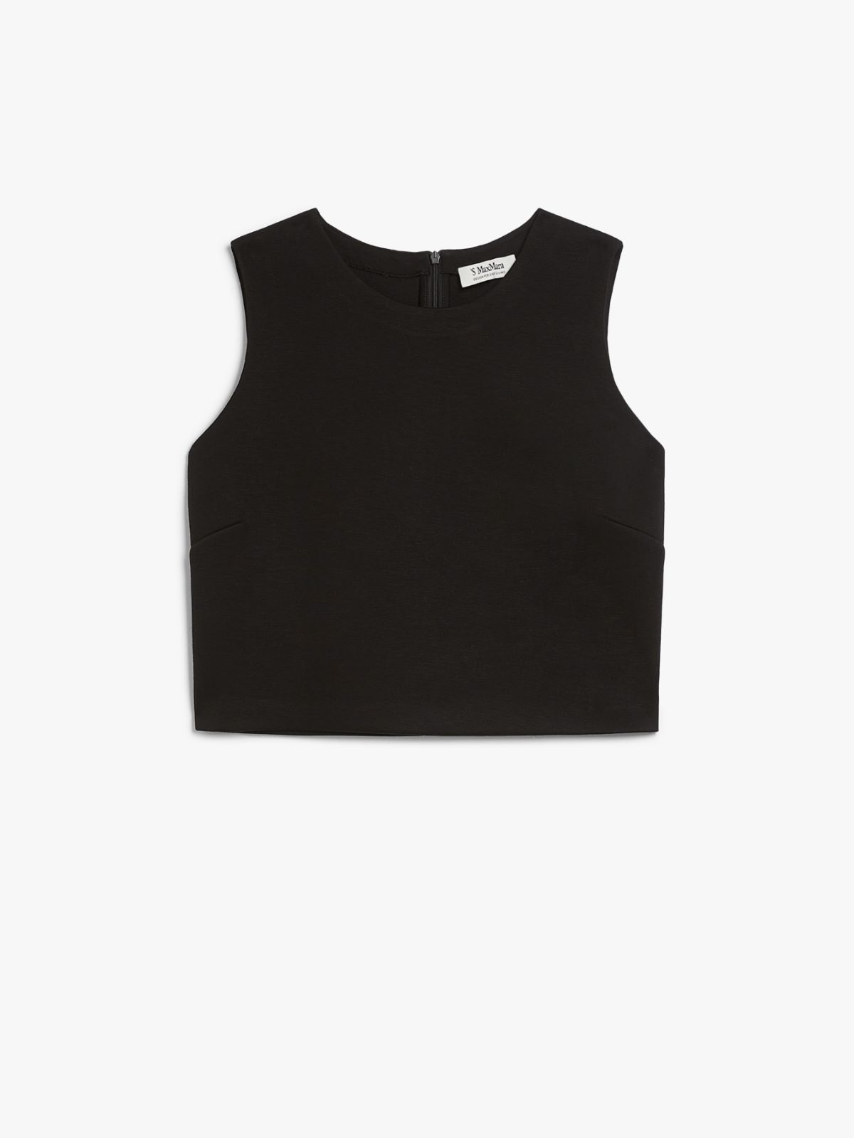 Crop top in scuba jersey